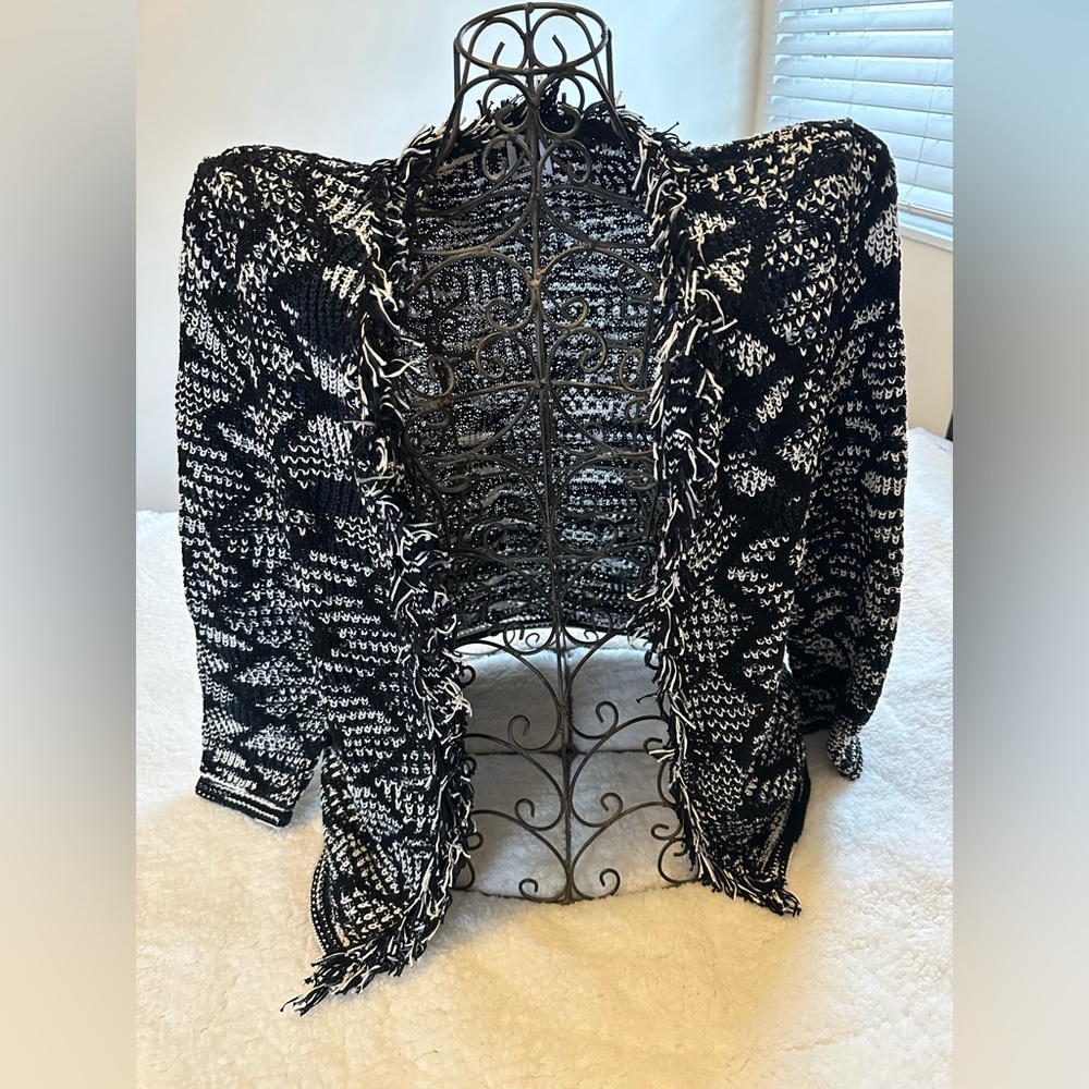 Missoni black and white knitted blazer size 48 (14-16)